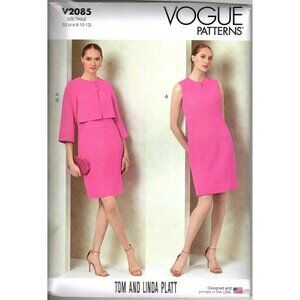 Vogue V2085 Misses and Petite 4 to 12 Tom and Linda Platt Dress Sewing Pattern